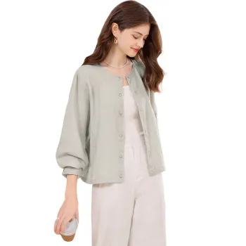 TOUCH Cropped Coat Women's Pea Green