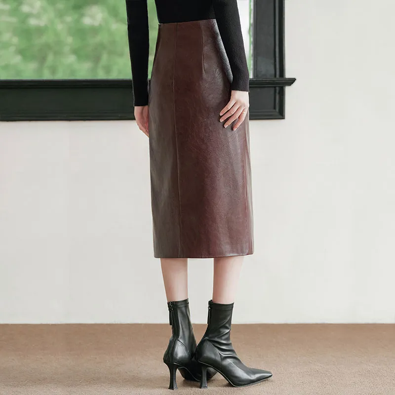Cypress House Casual Long Skirt Women's Burgundy-3