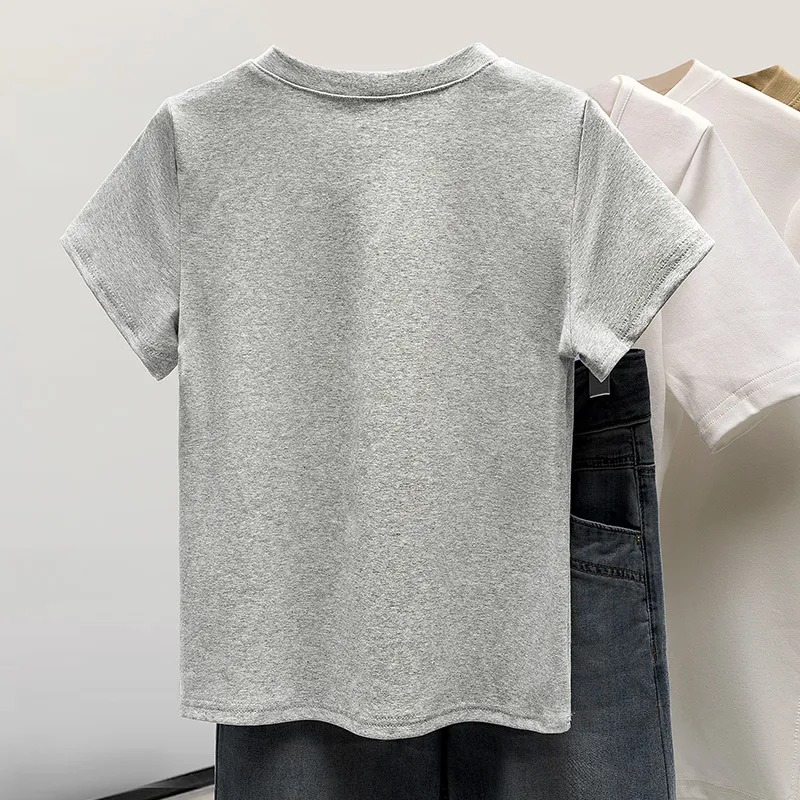 Cypress House Set in Sleeve T Shirt Women's Gray-3
