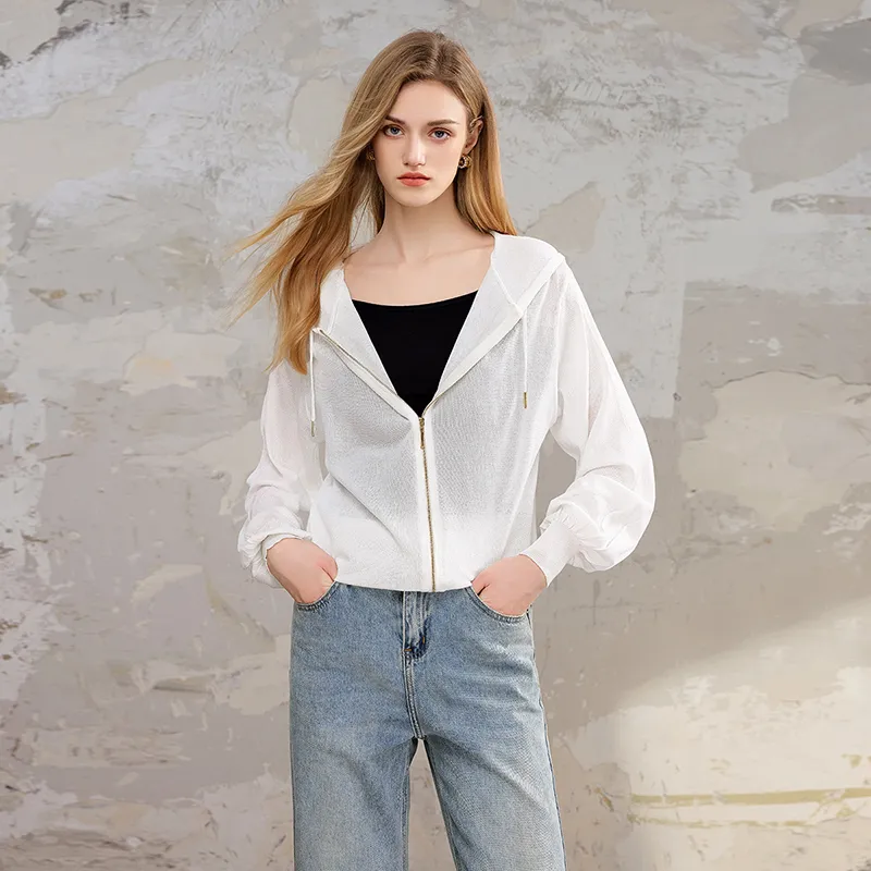 TOUCH Cropped Coat Women's White-4