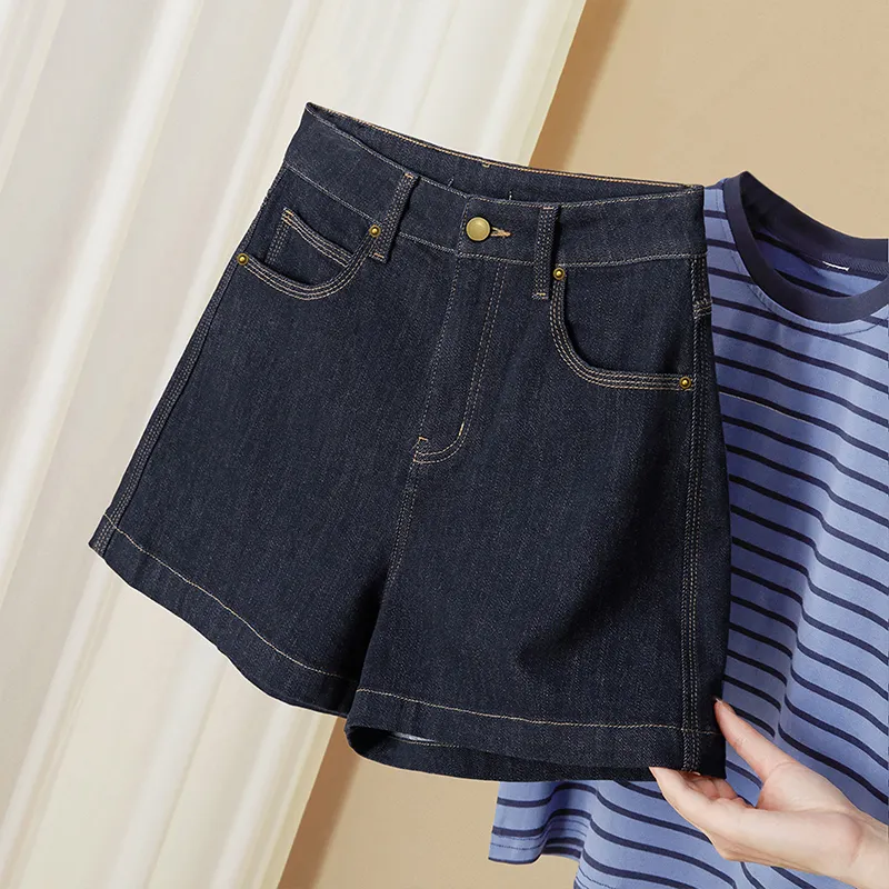 TOUCH Denim Shorts Women's Dark Blue-2