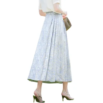 TOUCH Casual Long Skirts Women's Light Blue
