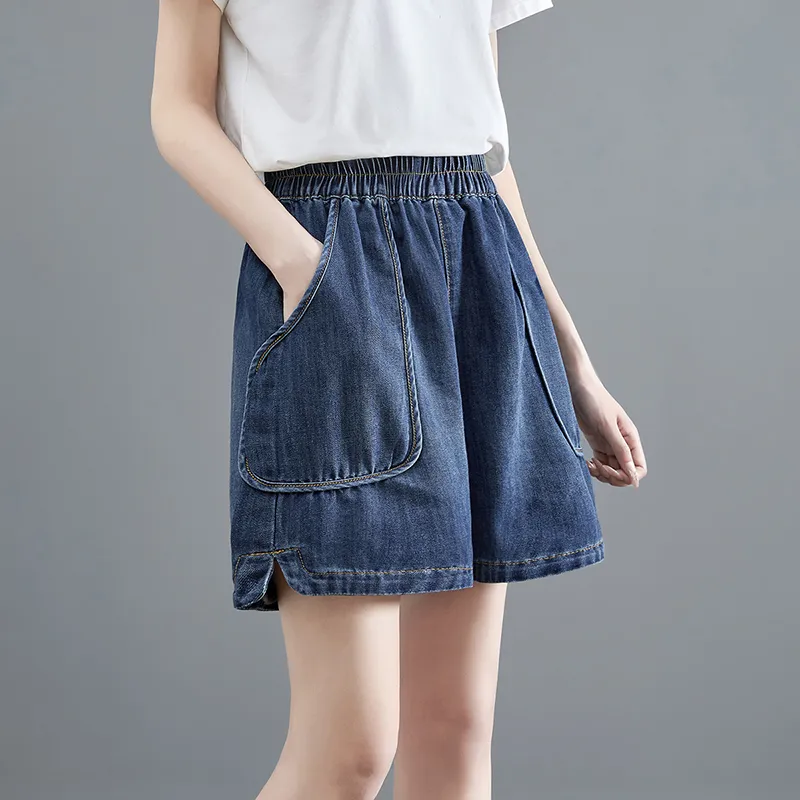 TOUCH Denim Shorts Women's Dark Blue-2
