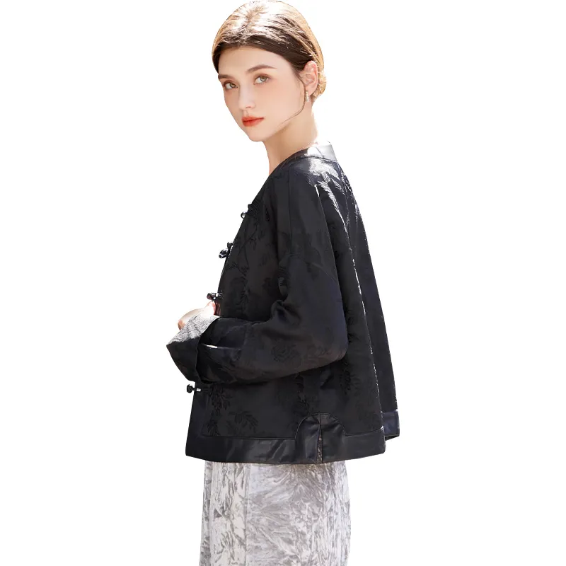 TOUCH Cropped Coats Women's Black-1