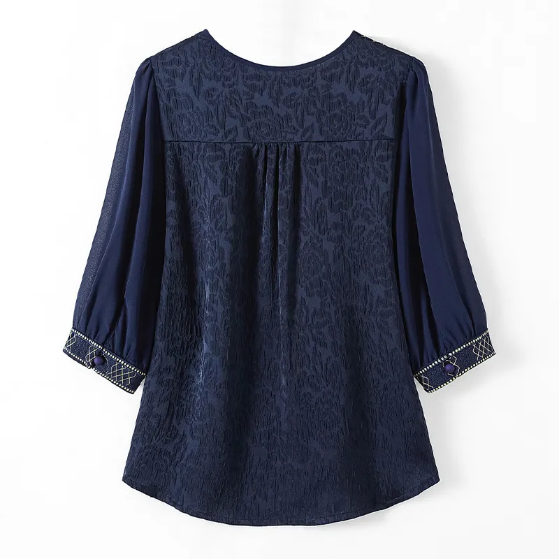 TOUCH Shirts Women's Navy Blue-3