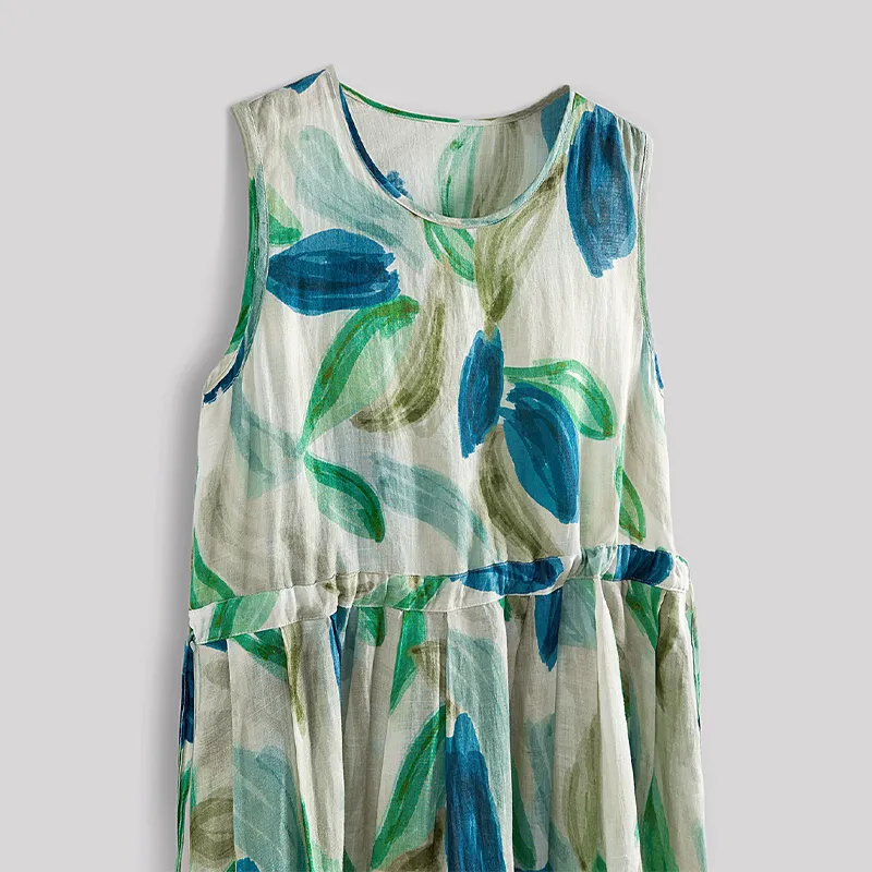 TOUCH Sleeveless Dresses Women's Blue Green Multicolor-2