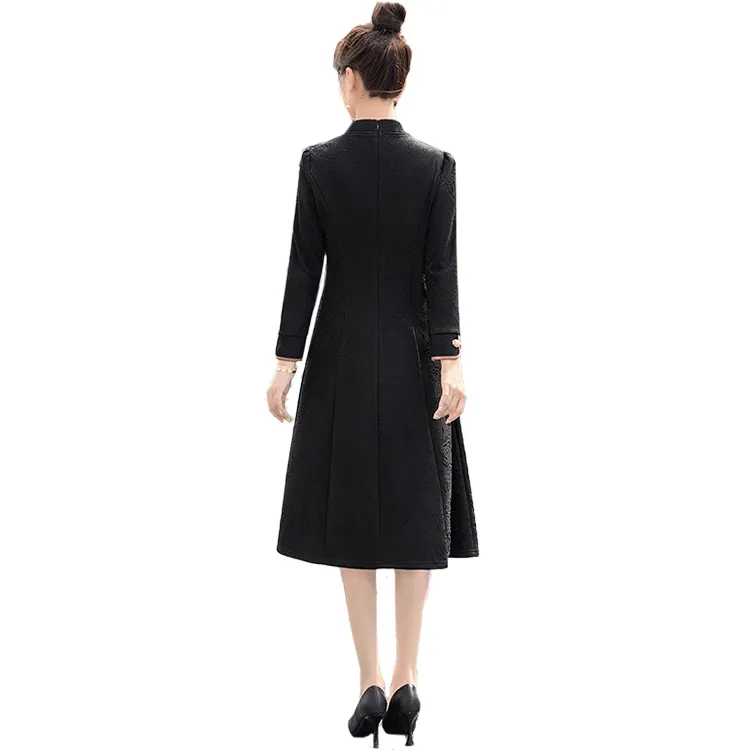 Cypress House Long Sleeved Dress Women's Black-0