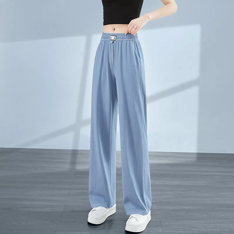 TOUCH Casual Pants Women's Denim Blue-2