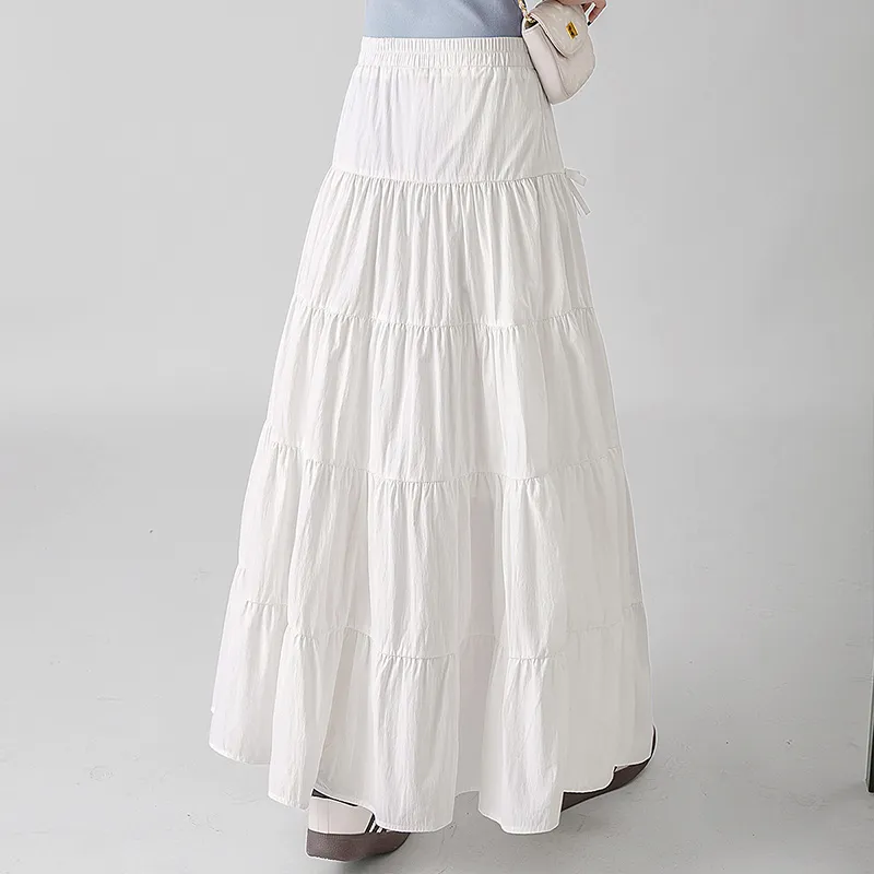 Cypress House Casual Long Skirt Women's White-3