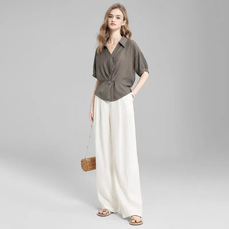 TOUCH Shirt Women's Deep Gray Coffee-6