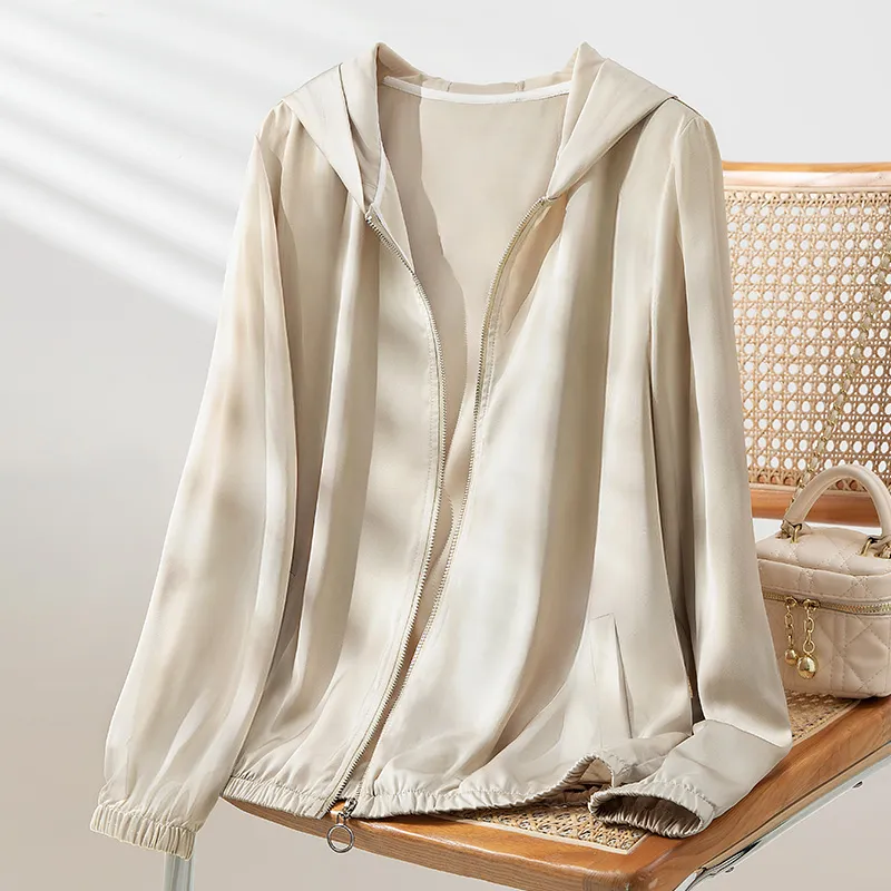 Cypress House Cropped Coats Women's Champagne-2