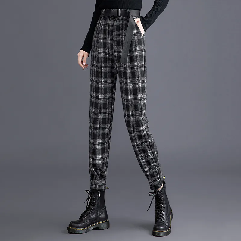 Cypress House Casual Pants Women's Black White Plaid-2