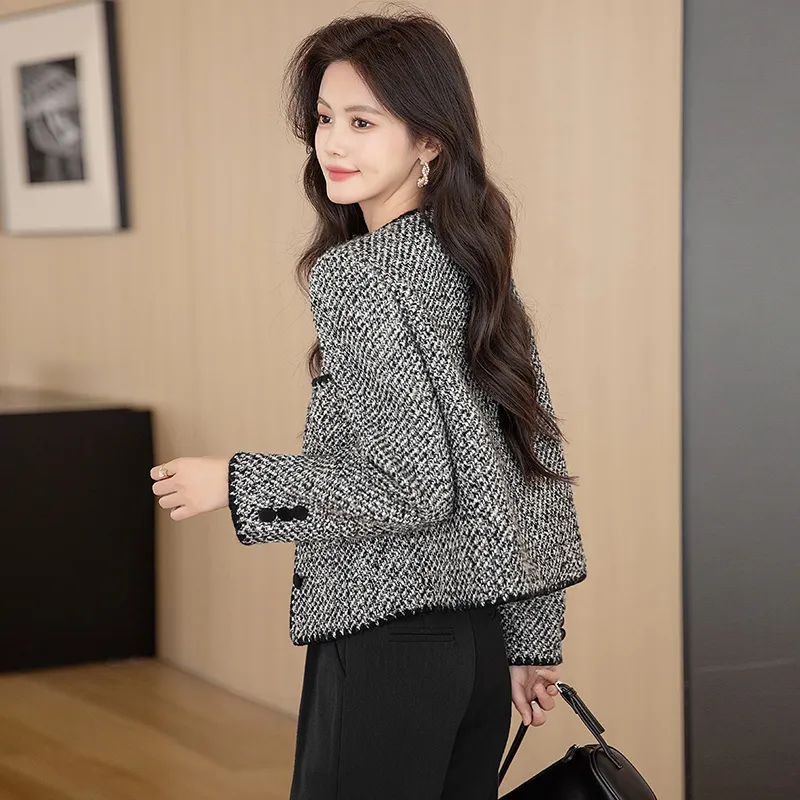 Cypress House Cropped Coat Women's Black White-3