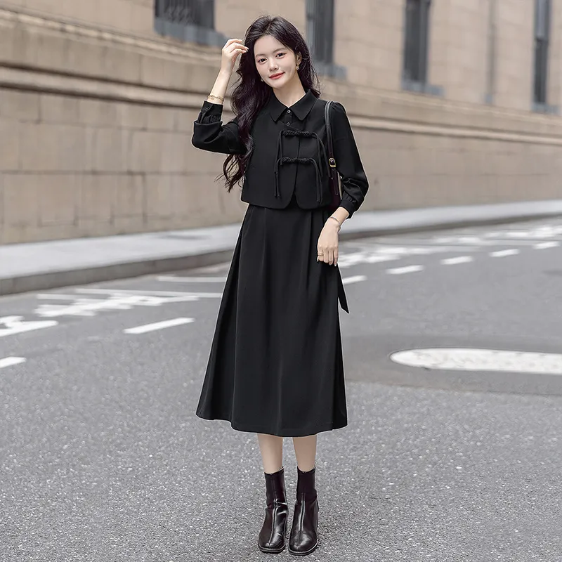 Cypress House Skirt Set Women's Black-4