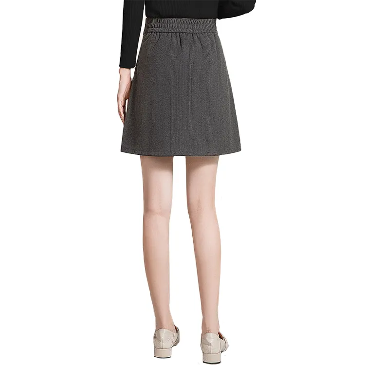 Cypress House Casual Short Skirts Women's Dark Gray-1
