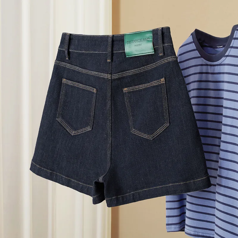 TOUCH Denim Shorts Women's Dark Blue-3