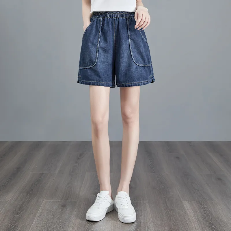 TOUCH Denim Shorts Women's Dark Blue-4