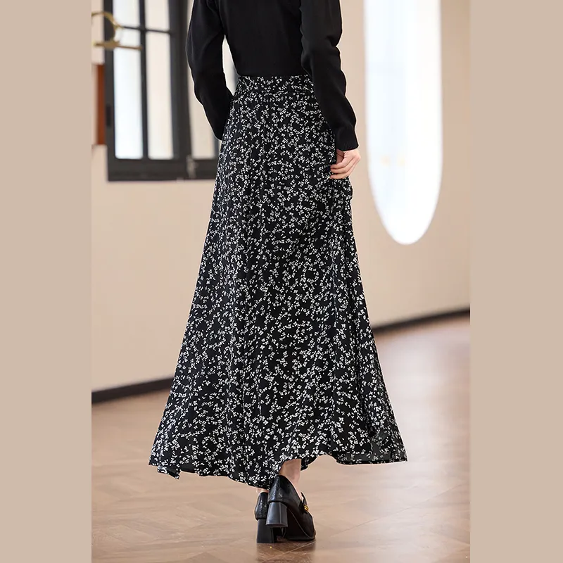 TOUCH Casual Long Skirt Women's Black-3