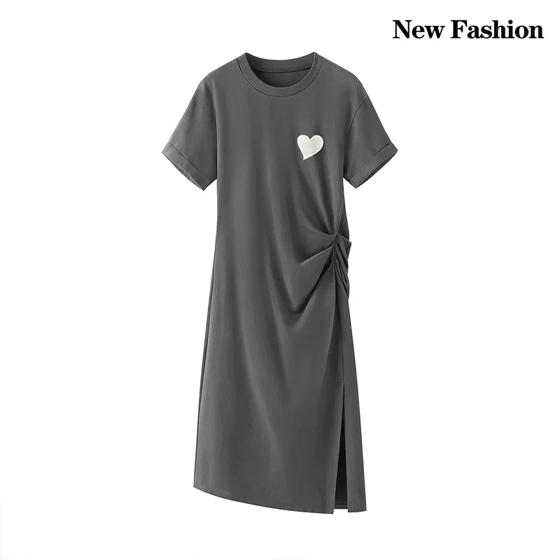Cypress House Short Sleeved Dress Women's Dark Gray-2