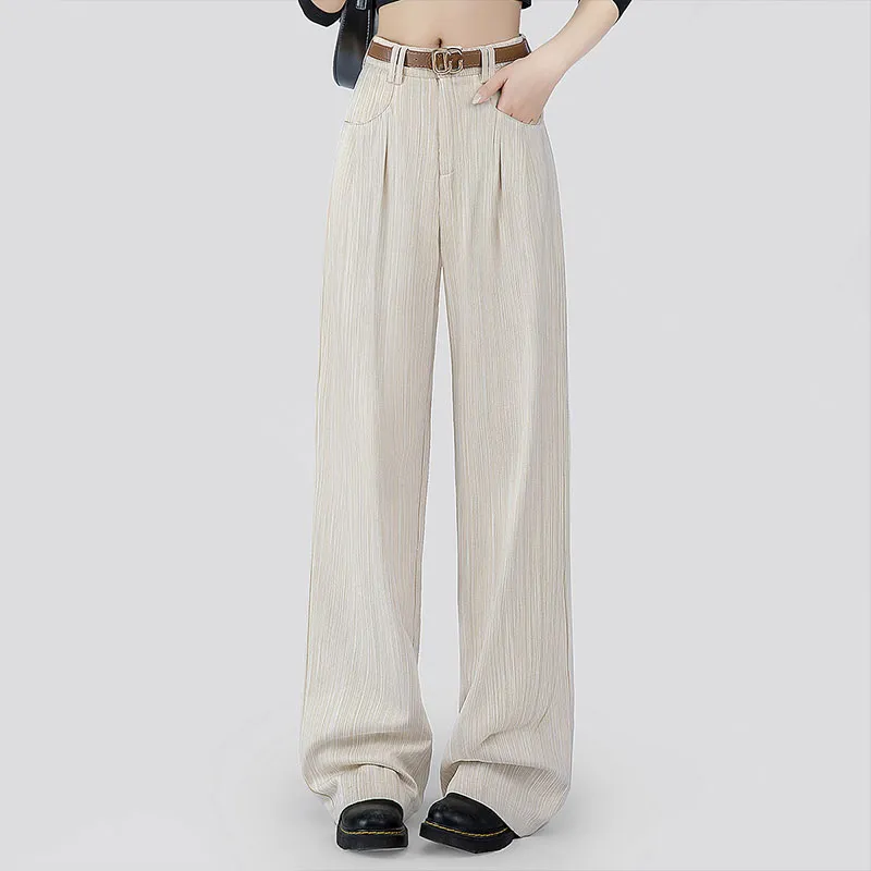 Cypress House Casual Pants Women's Beige Yellow Stripes-2