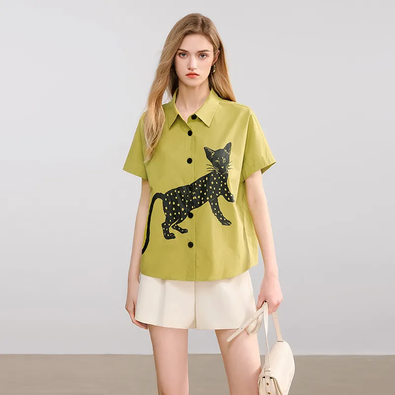 TOUCH Shirt Women's Yellow Green-4
