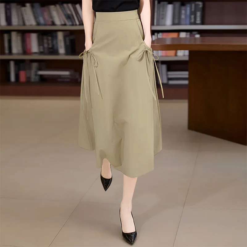 Cypress House Casual Long Skirt Women's Khaki-2