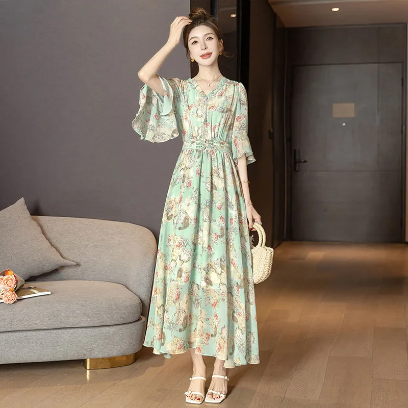 Cypress House Short Sleeved Dresses Women's Mint Green-3