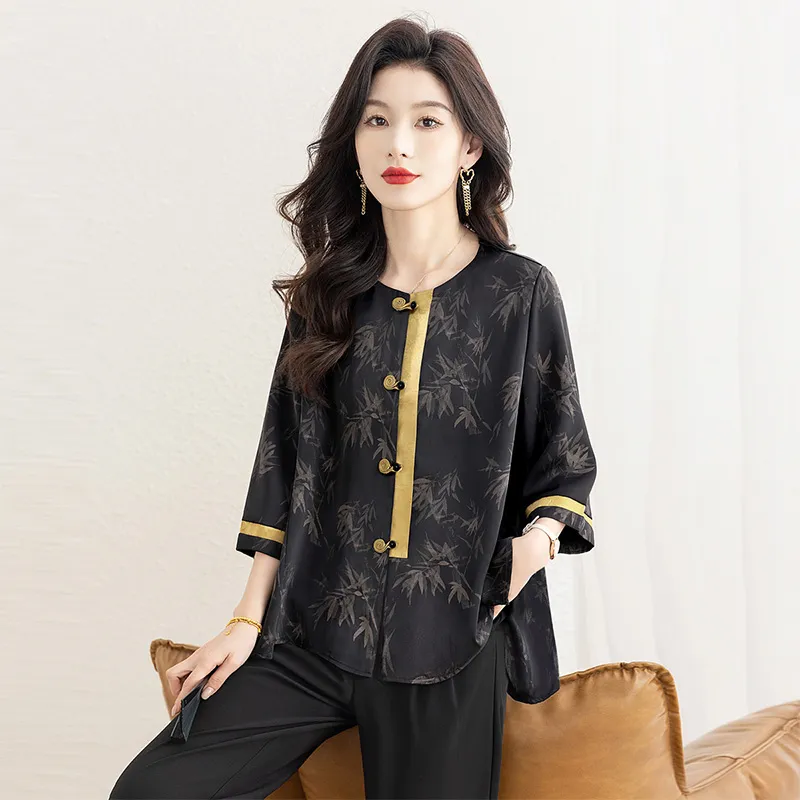 Cypress House Shirt Women's Black Gold-1