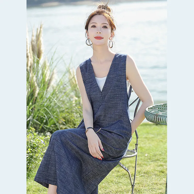 Cypress House Sleeveless Dress Women's Dark Blue-0