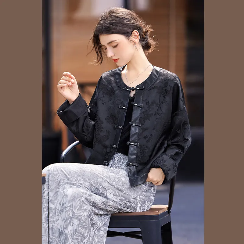 TOUCH Cropped Coats Women's Black-2