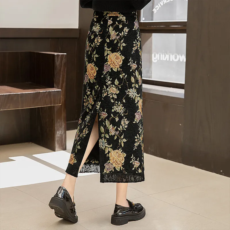Cypress House Casual Long Skirt Women's Black-2