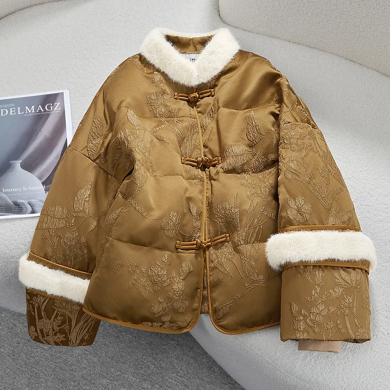 TOUCH Down Jacket Women's Khaki Yellow-2