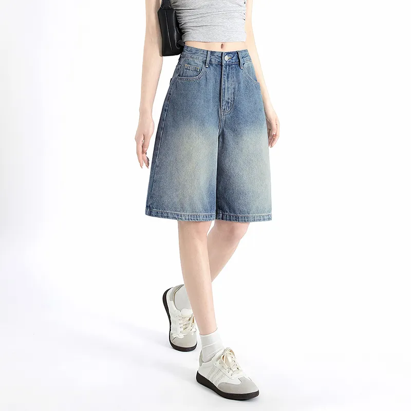 TOUCH Denim Shorts Women's Vintage Dark Blue-5