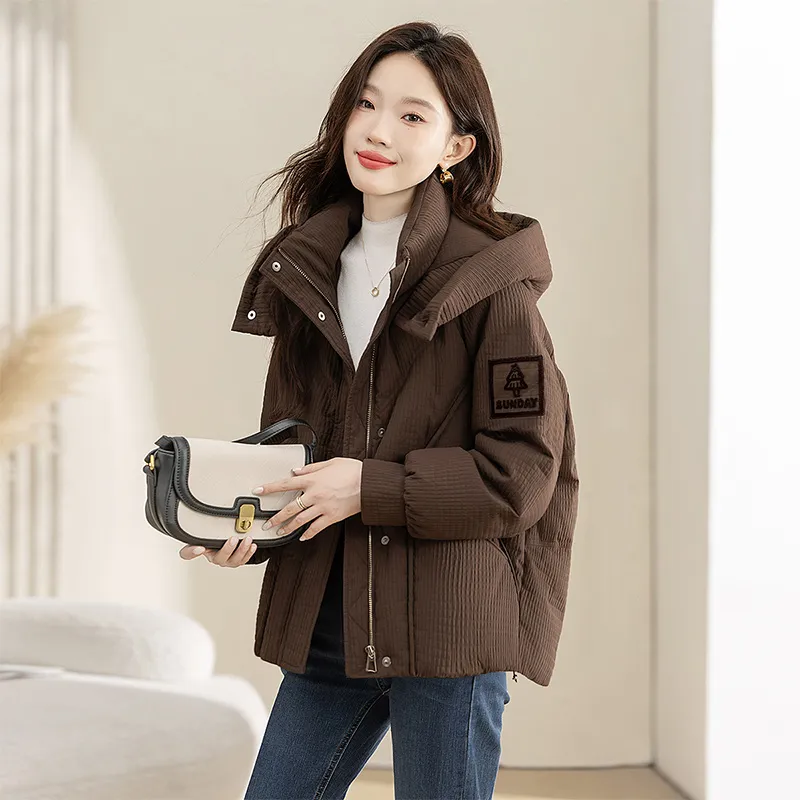 Cypress House Puffer Jacket Women's Dark Coffee-3