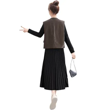 Cypress House Skirt Set Women's Dark Coffee+Black