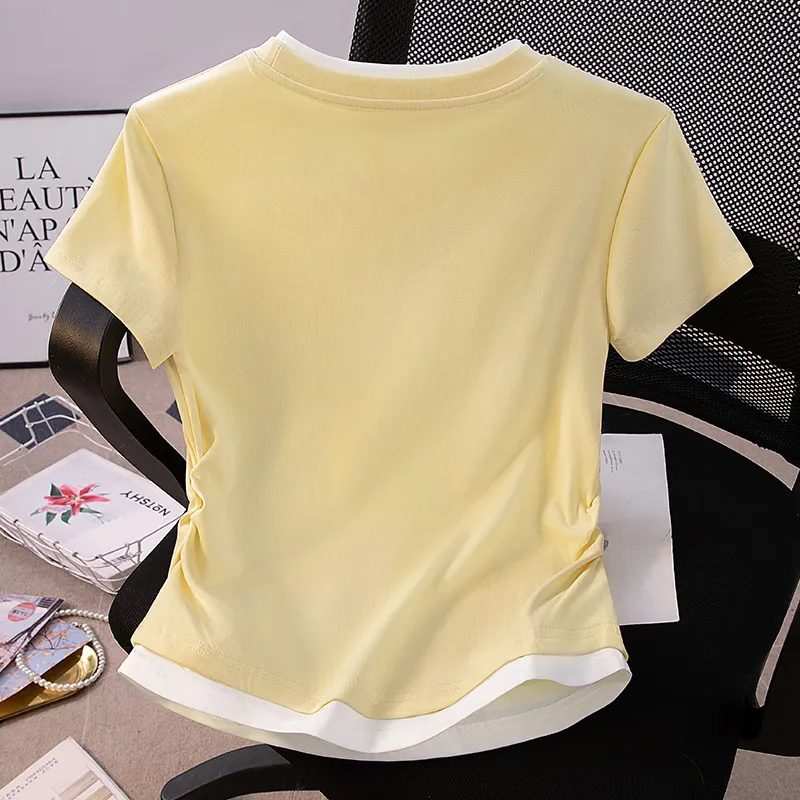 Cypress House T Shirt Women's Light Yellow-3