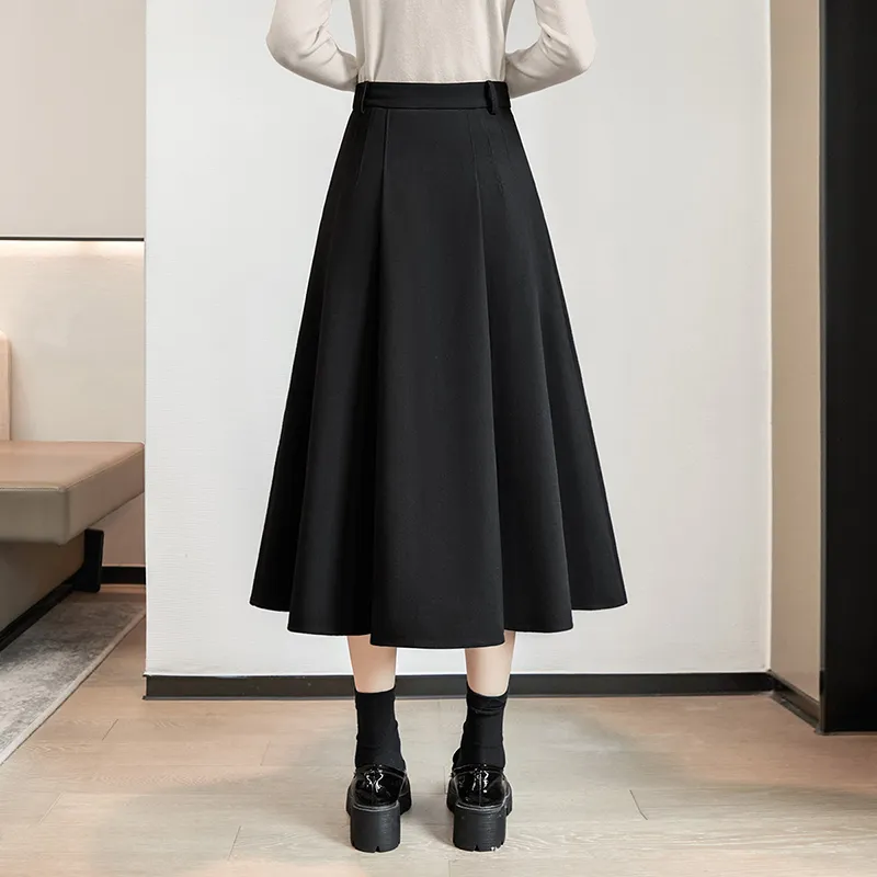 TOUCH Casual Long Skirt Women's Black-2