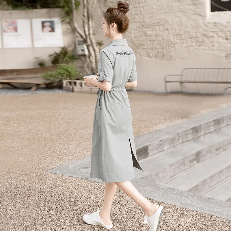 Cypress House Short Sleeved Dress Women's Gray-5