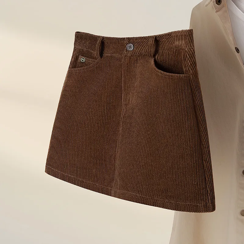 Cypress House Casual Short Skirts Women's Dark Coffee-2