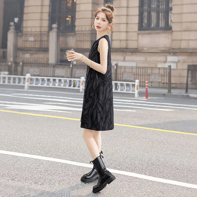 Cypress House Sleeveless Dress Women's Black Gray-3