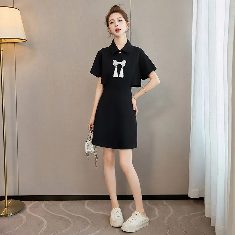 Cypress House Short Sleeved Dress Women's Black-4