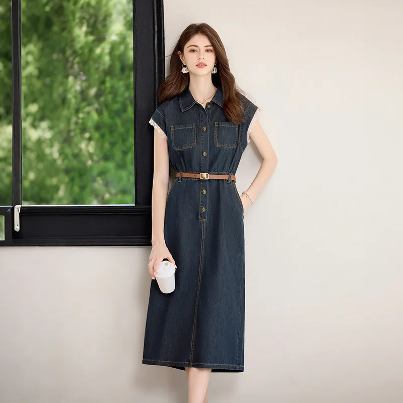 TOUCH Sleeveless Dresses Women's Dark Blue-2