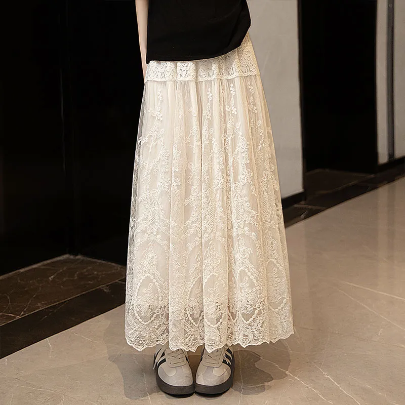 Cypress House Casual Long Skirt Women's White-4