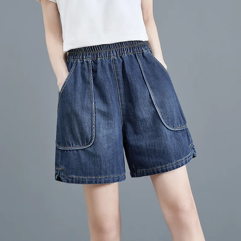 TOUCH Denim Shorts Women's Dark Blue-3