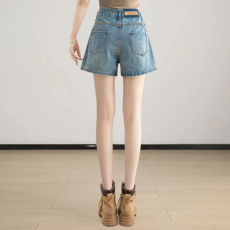 Cypress House Denim Shorts Women's Light Gray Blue-3