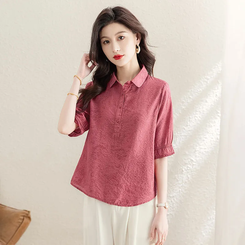 Cypress House Shirt Women's Orange Red-3
