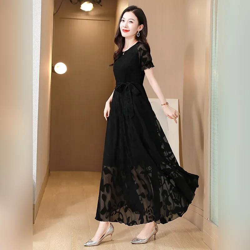 Cypress House Short Sleeved Dress Women's Black-5