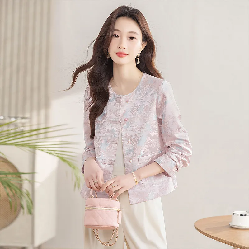 Cypress House Cropped Coat Women's Light Pink-1