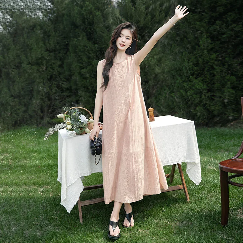 Cypress House Sleeveless Dress Women's Pink Apricot-5