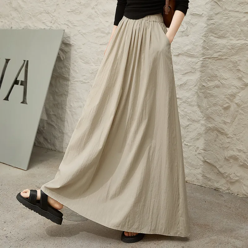 Cypress House Casual Long Skirt Women's Light Yellow-3